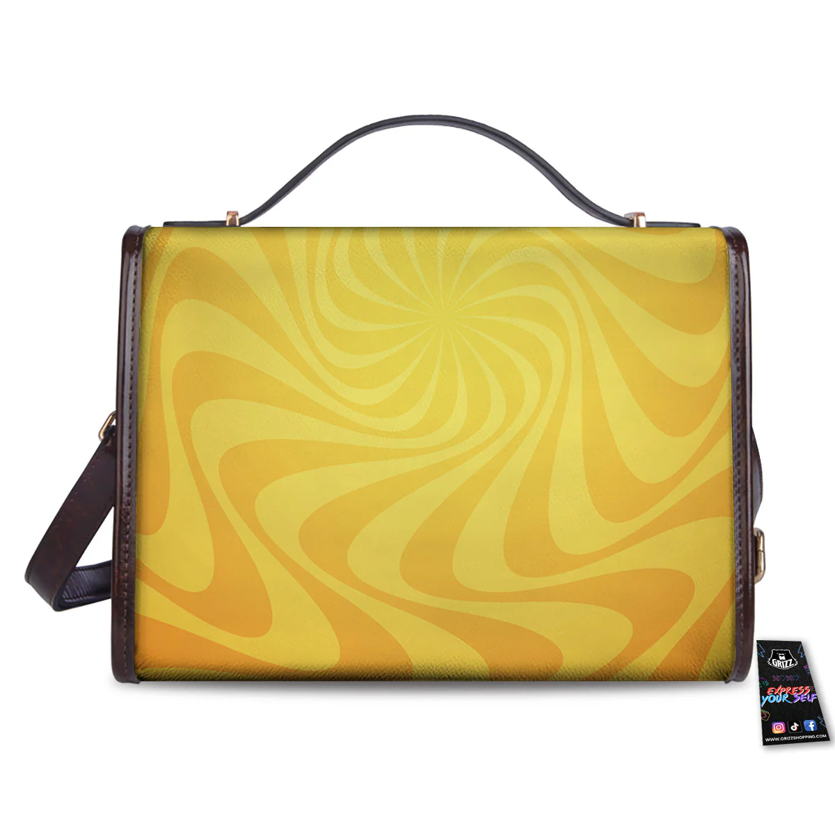 Sun Psychedelic Burning Print Women's Satchel Bag - Image 2