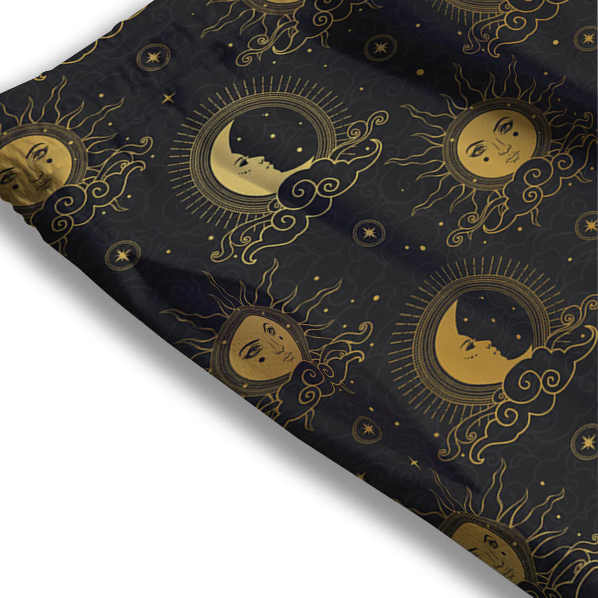 Sun Vintage Print Pattern Mesh Shorts - Image 3