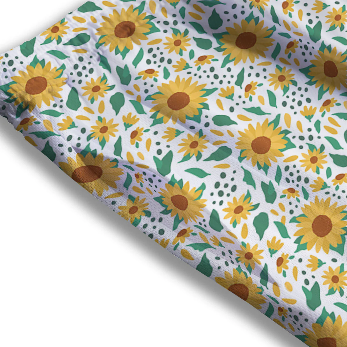Sunflower Blooming Print Pattern Mesh Shorts - Image 3