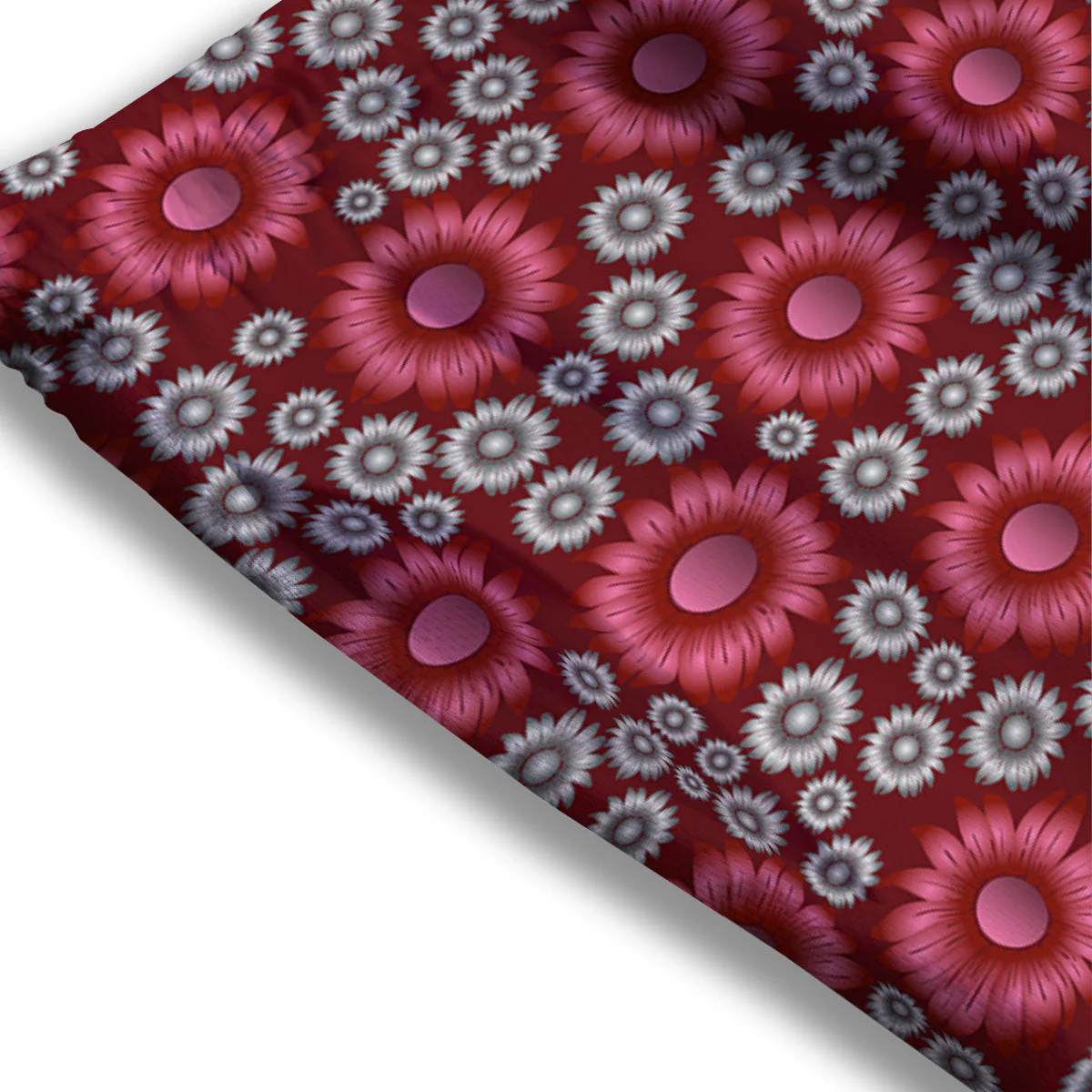 Sunflower Magenta Pink Print Pattern Mesh Shorts - Image 3