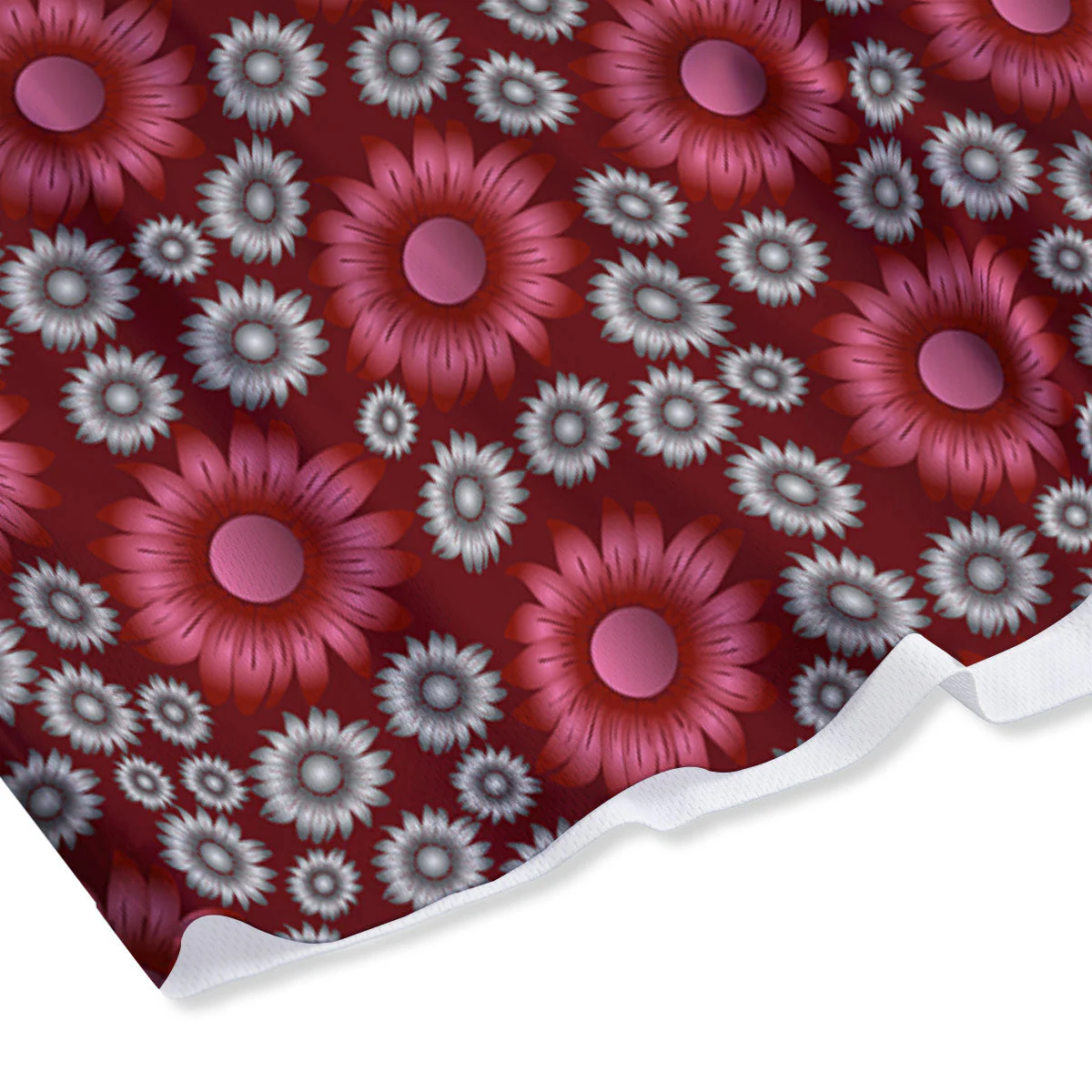 Sunflower Magenta Pink Print Pattern Mesh Shorts - Image 4