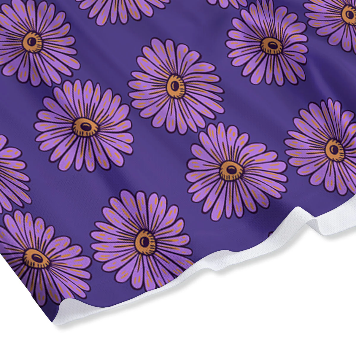 Sunflower Purple Print Pattern Mesh Shorts - Image 4
