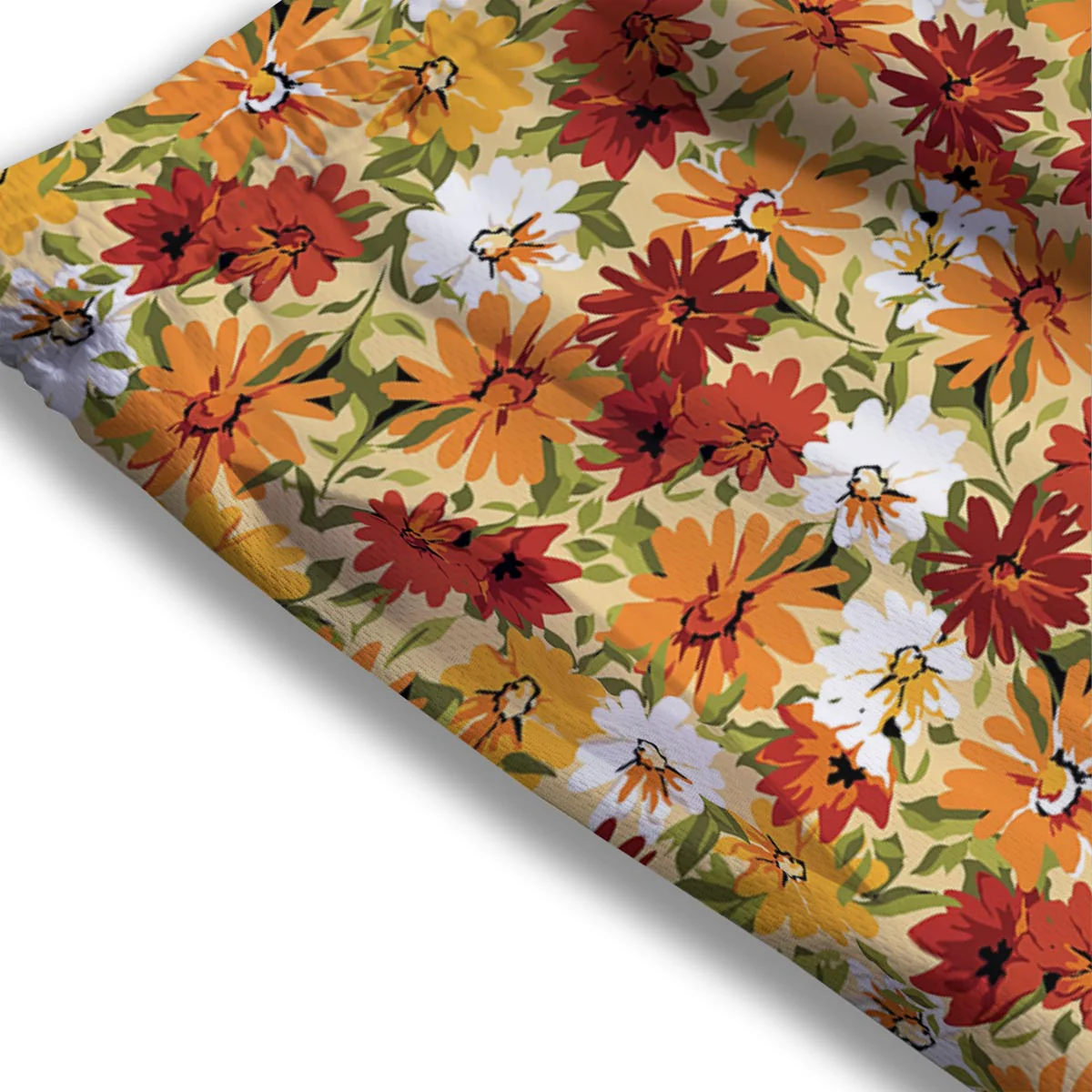 Sunflower Red Print Pattern Mesh Shorts - Image 3