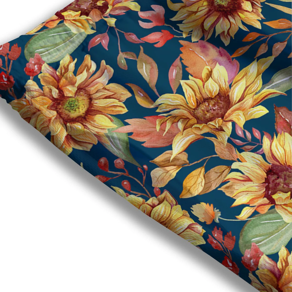 Sunflower Sage Watercolor Print Pattern Mesh Shorts - Image 3