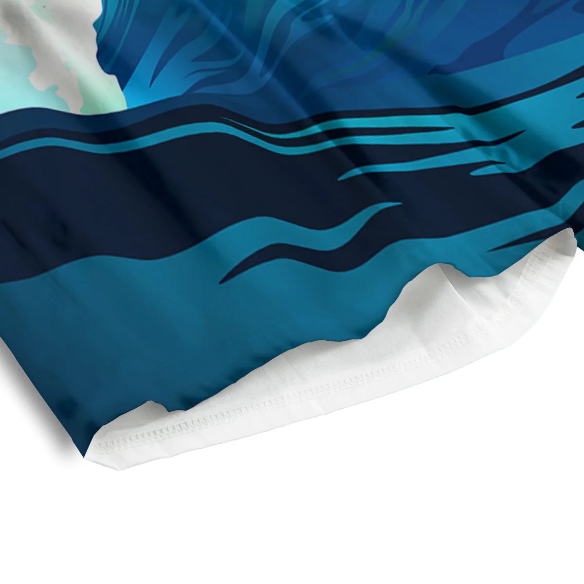 Sunrise Tropical Surfing Wave Print Men's Athletic Shorts - Image 4