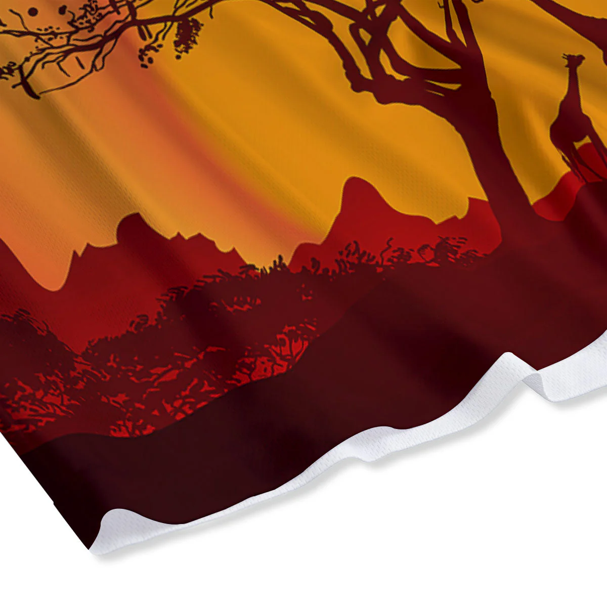 Sunset African Savanna Print Mesh Shorts - Image 4