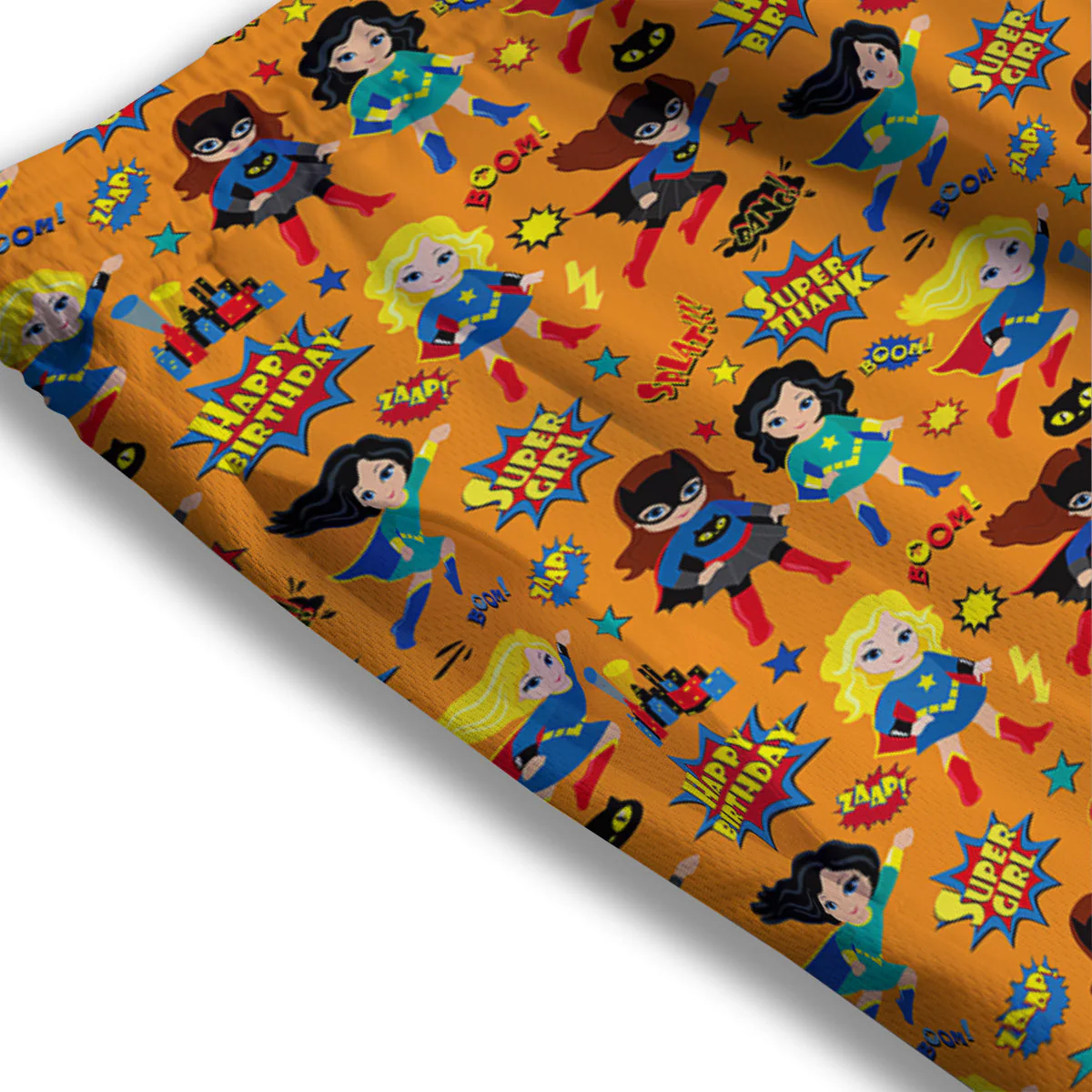 Superhero Girls Print Pattern Mesh Shorts - Image 3