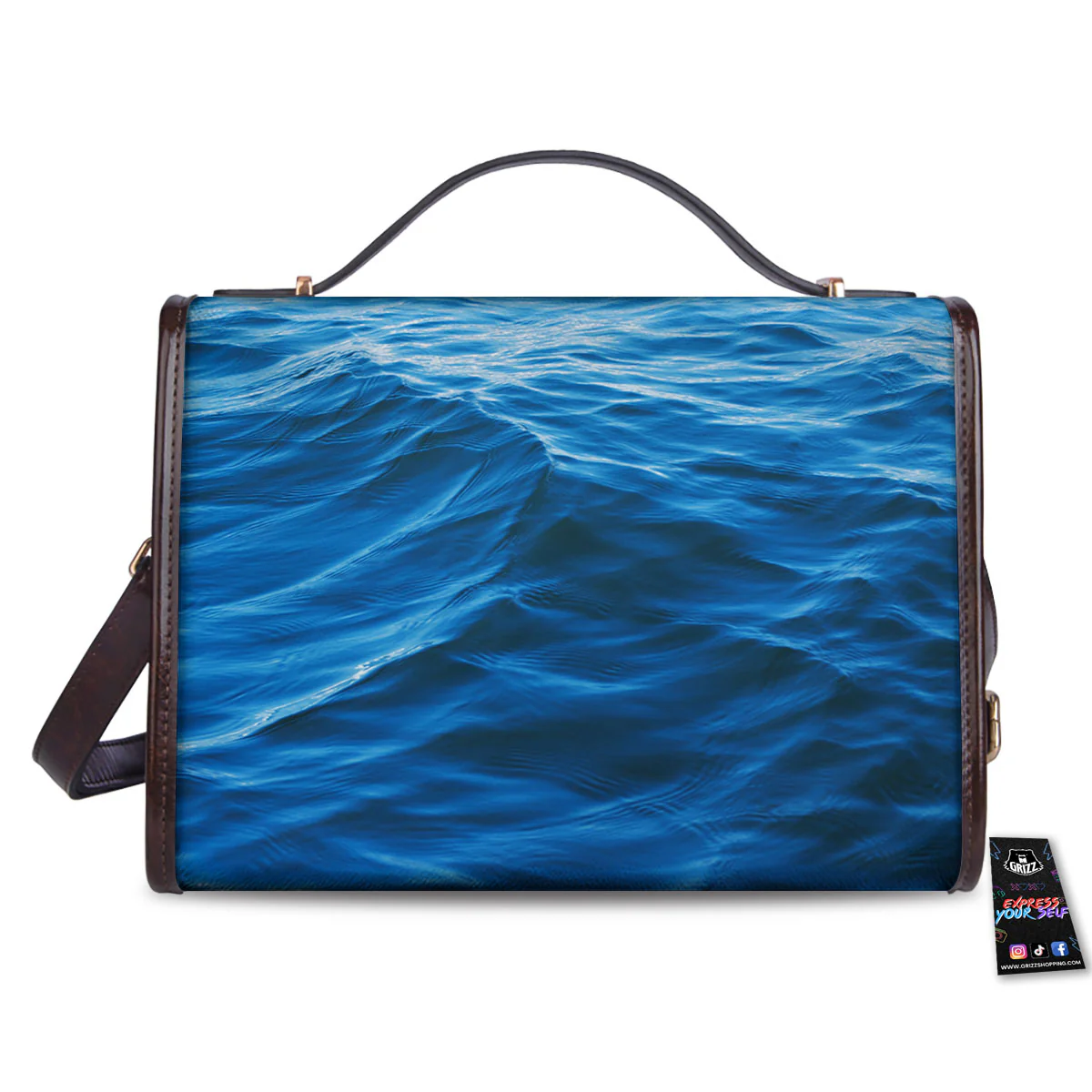 Surface Ocean Print Women's Satchel Bag - Image 2