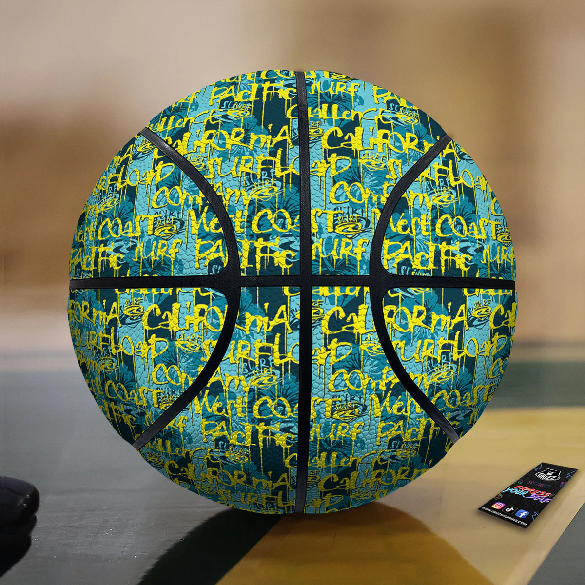 Surfing Graffiti Print Pattern Basketball