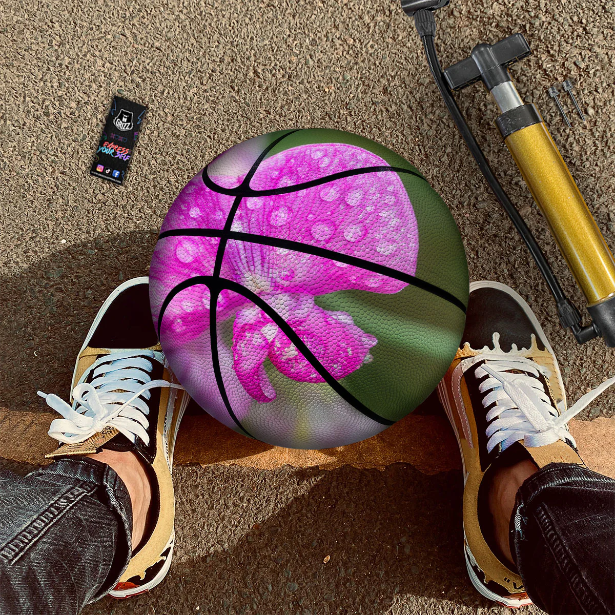 Sweet Pea Purple Print Basketball - Image 2