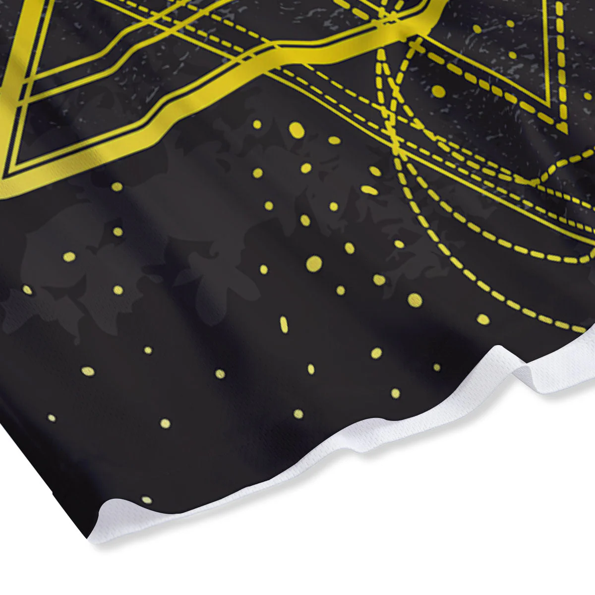 Symbol All Seeing Eye Print Mesh Shorts - Image 4