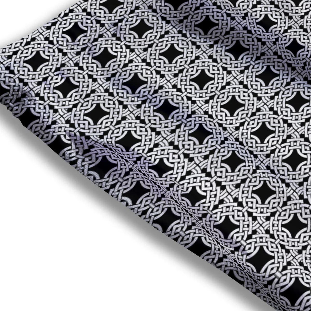 Symbol Black Celtic Print Pattern Mesh Shorts - Image 3