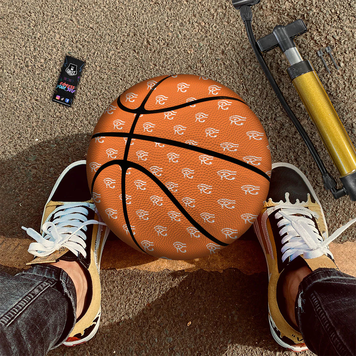Symbol Eye Of Horus Pattern Basketball - Image 2