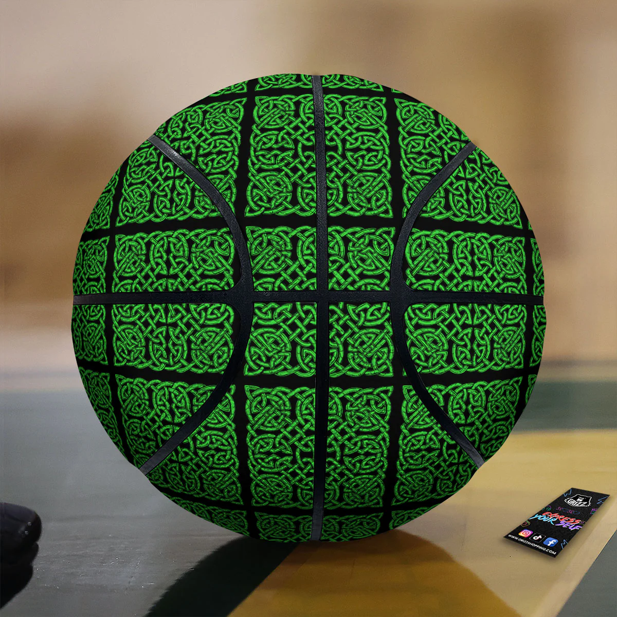Symbol Irish Celtic Print Pattern Basketball