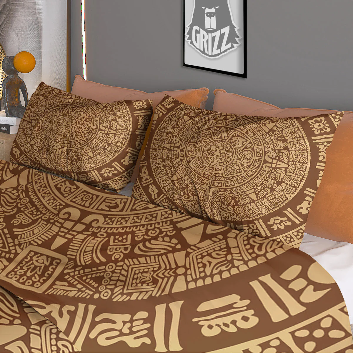 Symbol Mayan Print Duvet Cover Bedding Set - Image 3