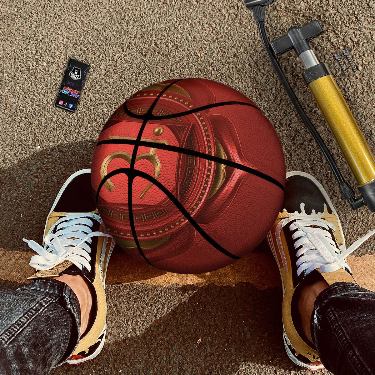 Symbol Muladhara Chakra Print Basketball - Image 2