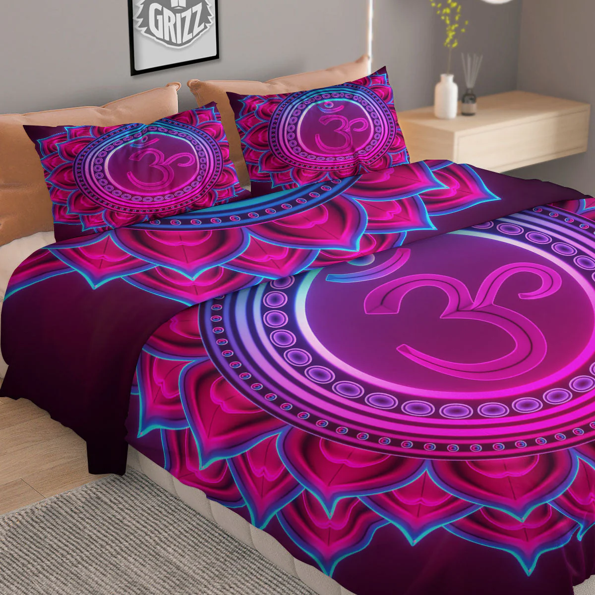 Symbol Sahasrara Chakra Print Duvet Cover Bedding Set - Image 2