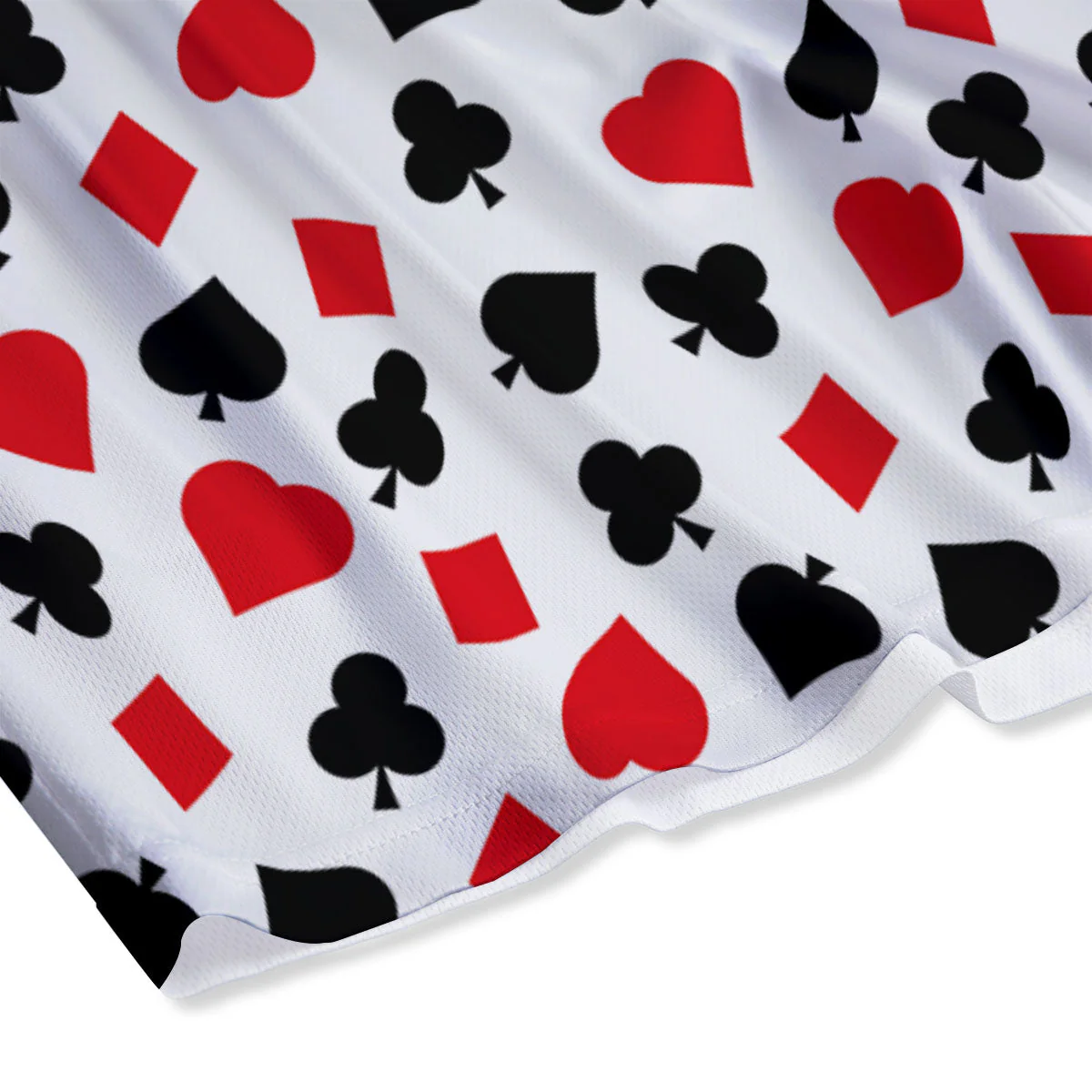Symbols Playing Card Print Pattern Mesh Shorts - Image 4