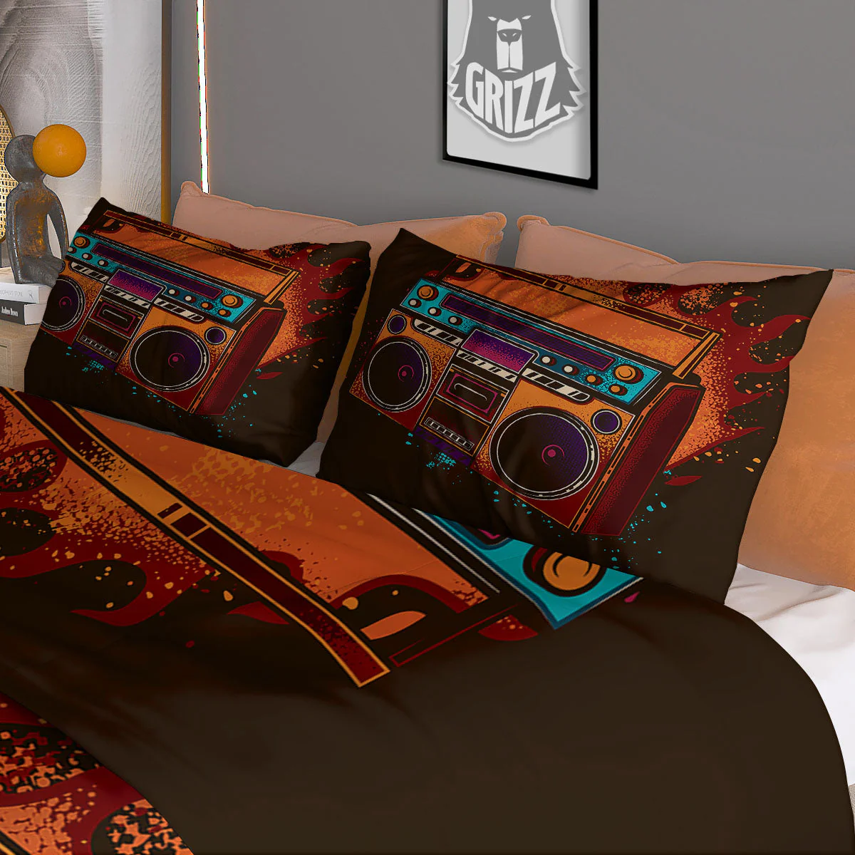 Tape Old Cassette Print Duvet Cover Bedding Set - Image 3