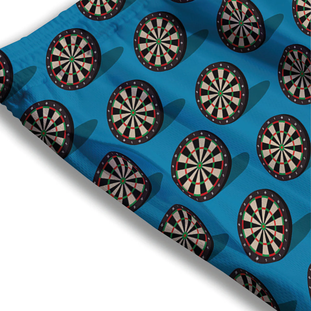 Target Blue Bullseye Print Pattern Mesh Shorts - Image 3