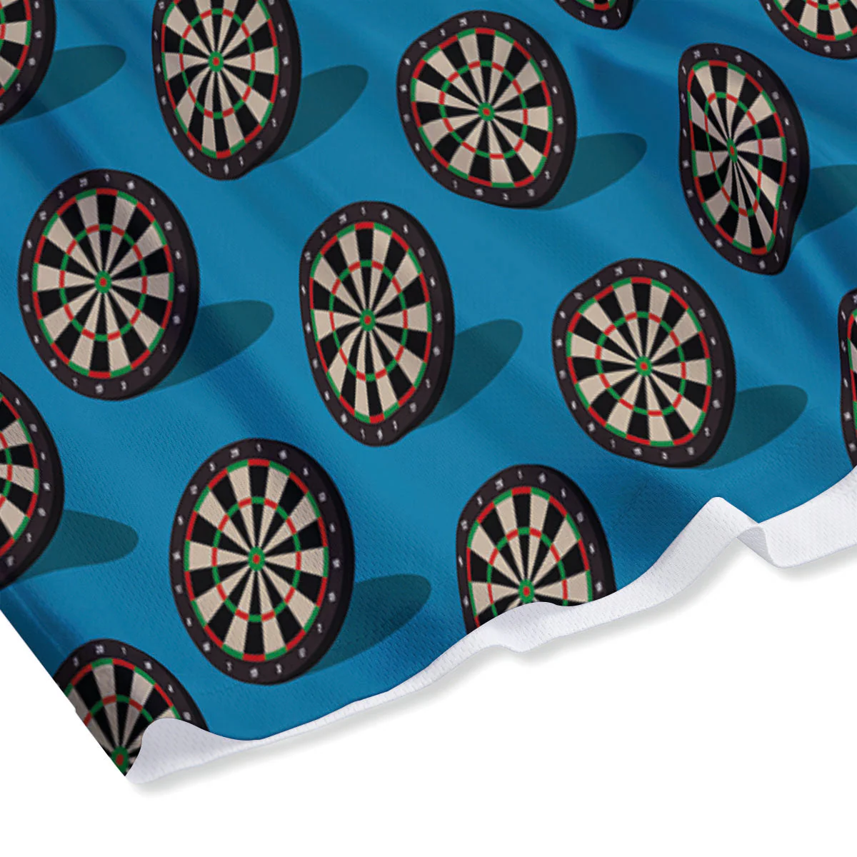 Target Blue Bullseye Print Pattern Mesh Shorts - Image 4