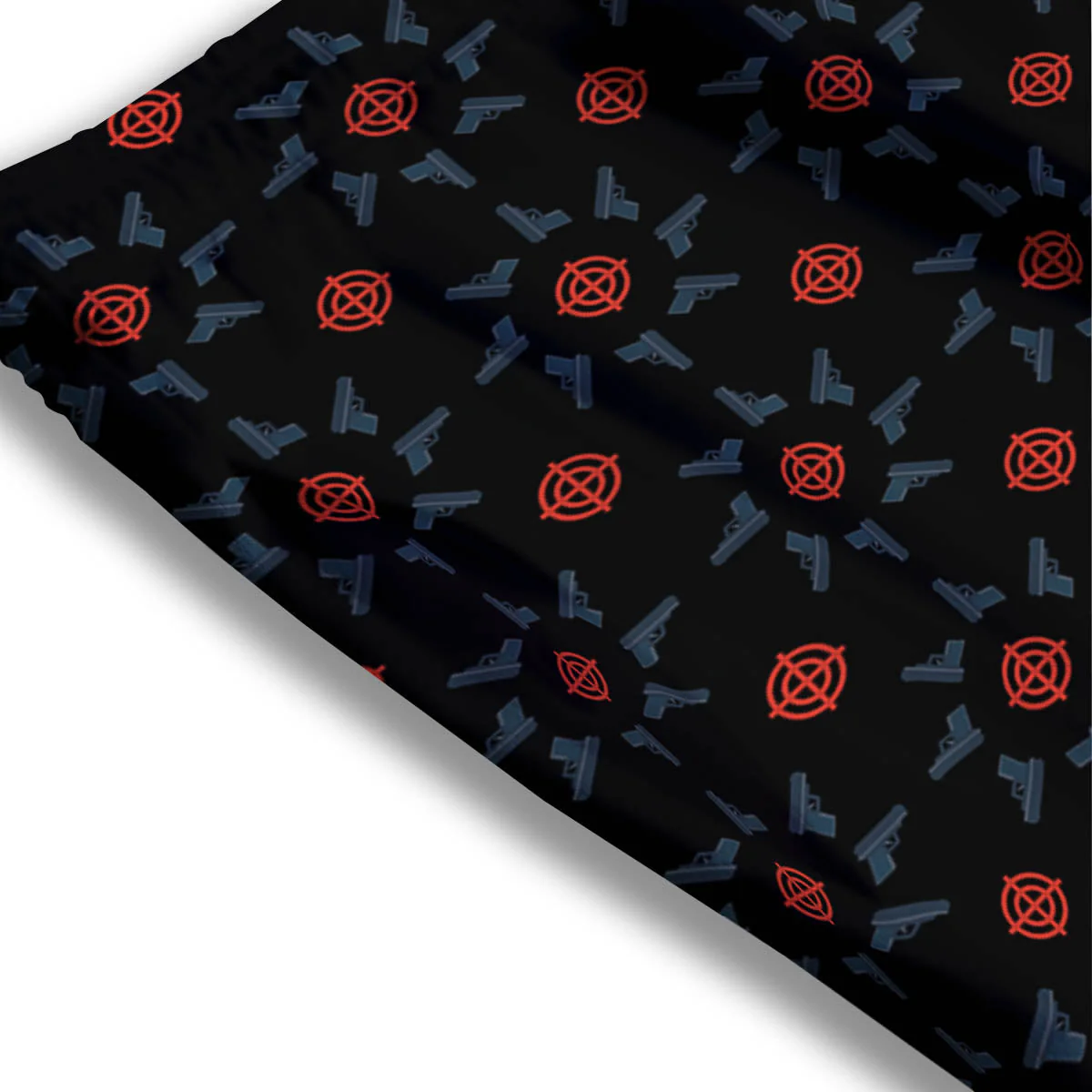 Target Bullseye Print Pattern Mesh Shorts - Image 3