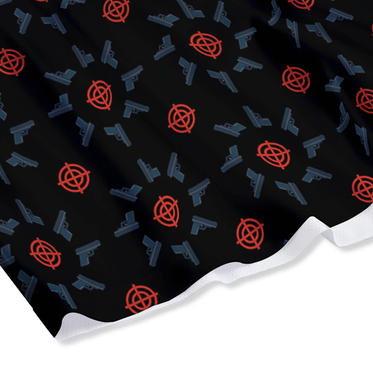 Target Bullseye Print Pattern Mesh Shorts - Image 4