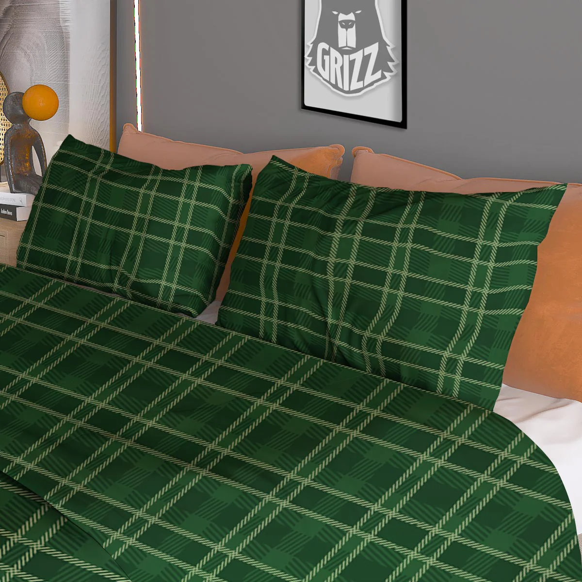 Tartan Saint Patrick's Day Print Pattern Duvet Cover Bedding Set - Image 3