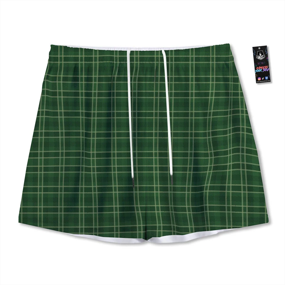 Tartan Saint Patrick's Day Print Pattern Mesh Shorts