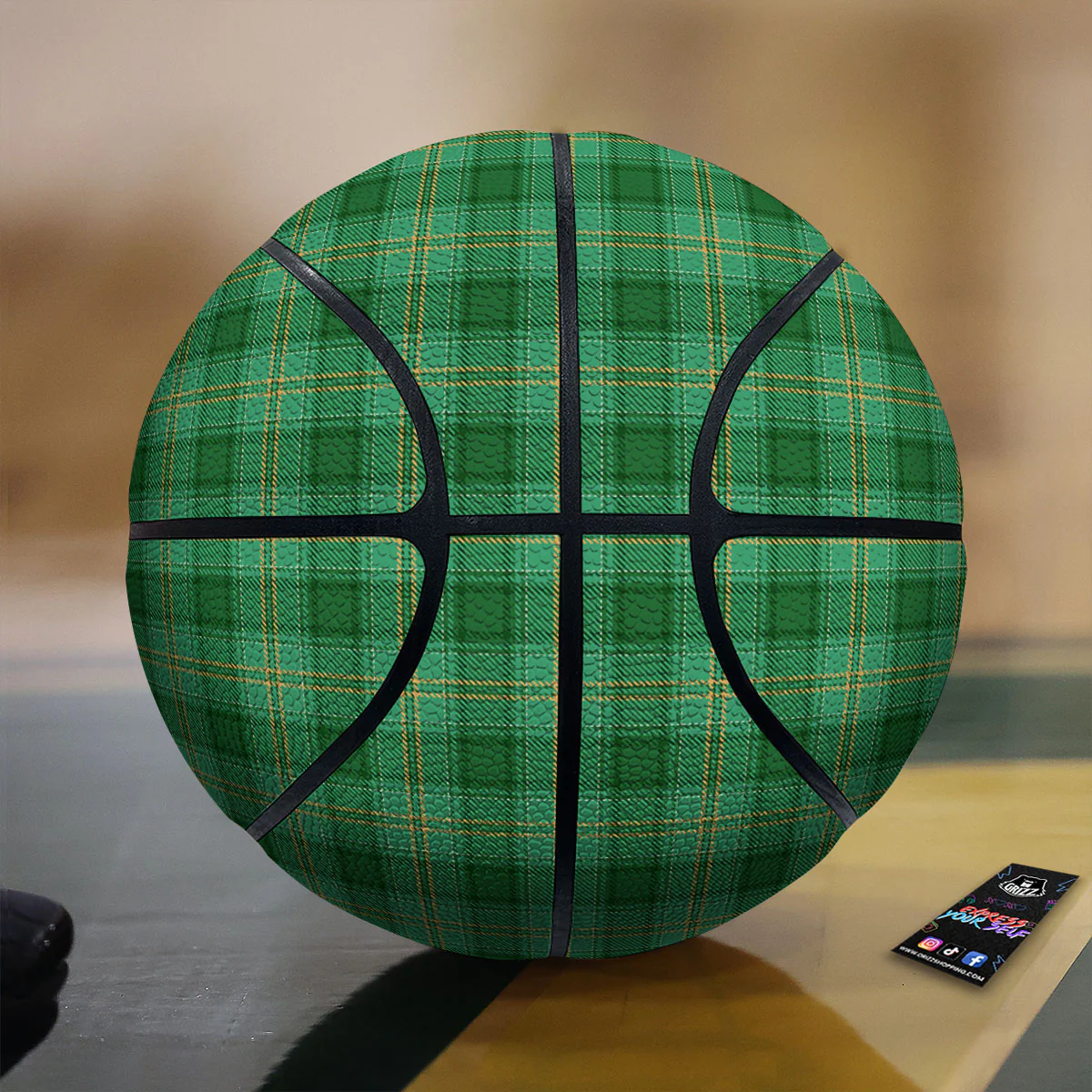 Tartan St. Patrick's Day Print Basketball