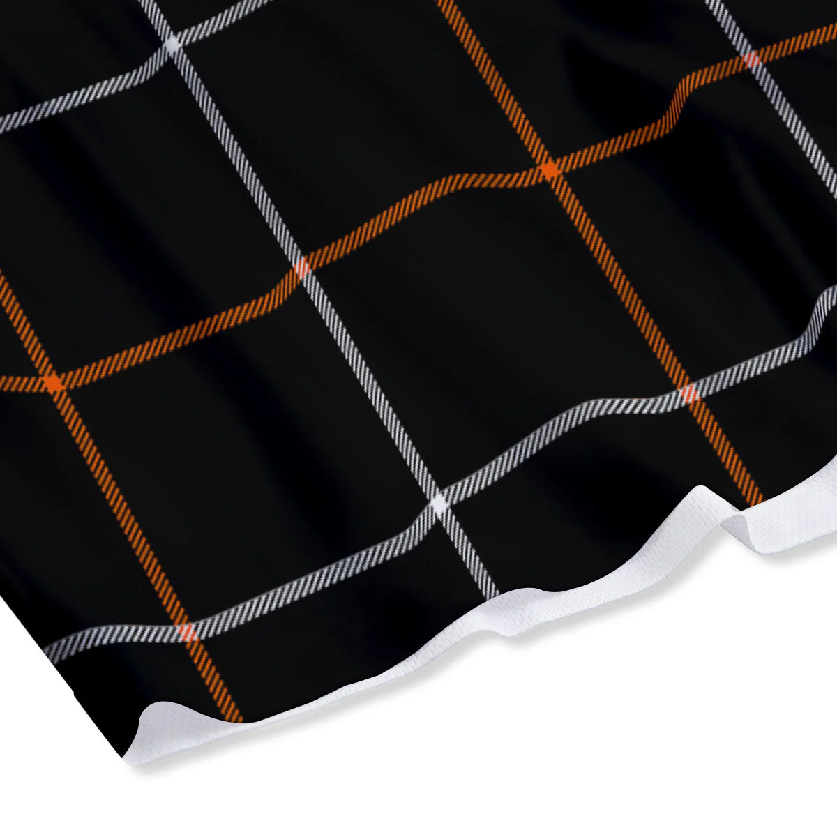 Tattersall Black Halloween Print Pattern Mesh Shorts - Image 4