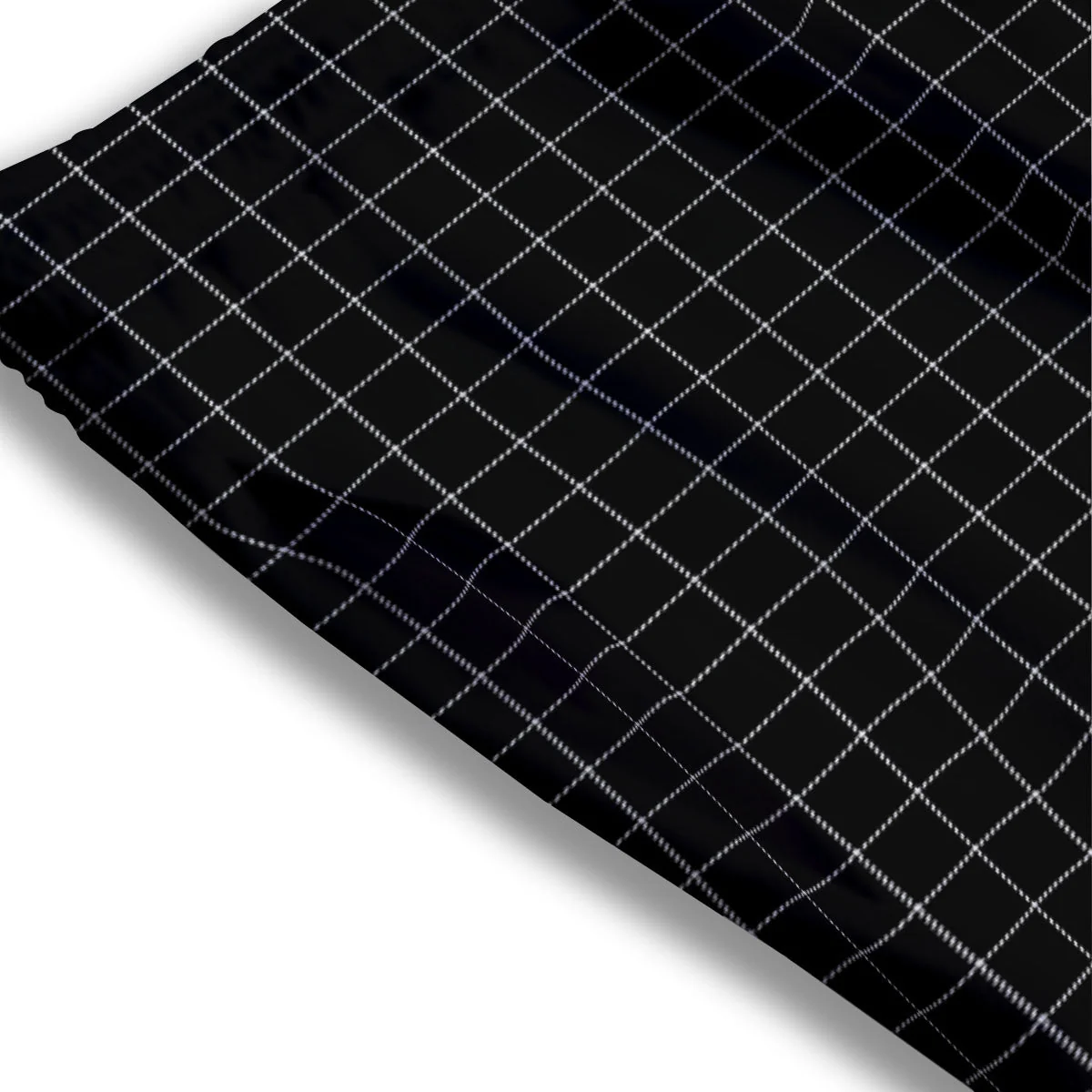 Tattersall Black Print Pattern Mesh Shorts - Image 3