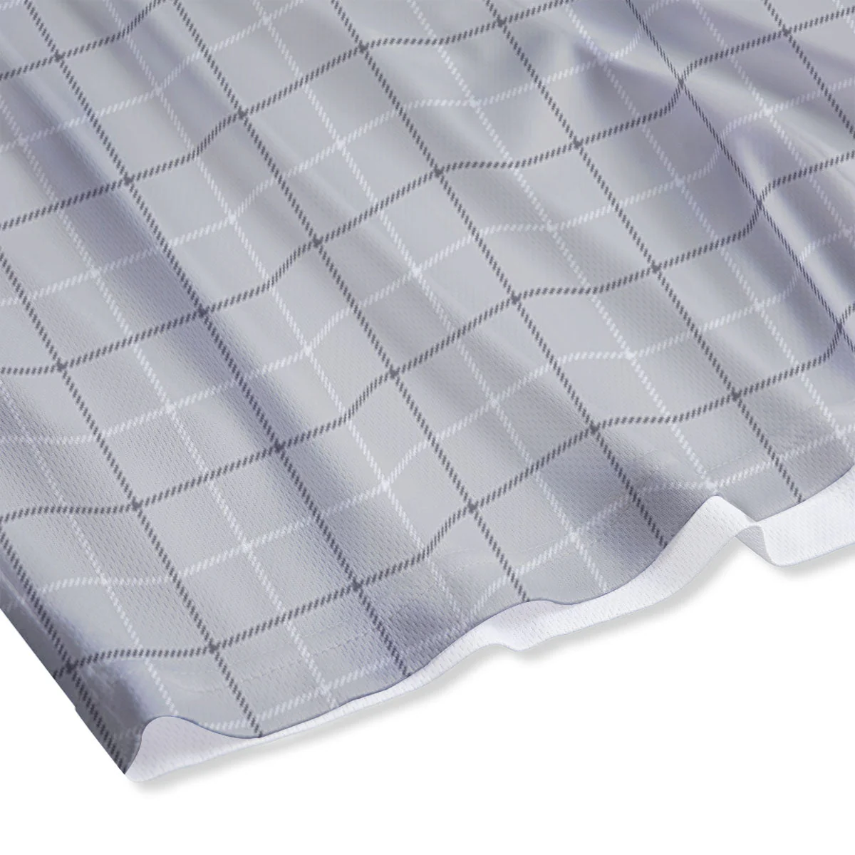 Tattersall Grey Print Pattern Mesh Shorts - Image 4