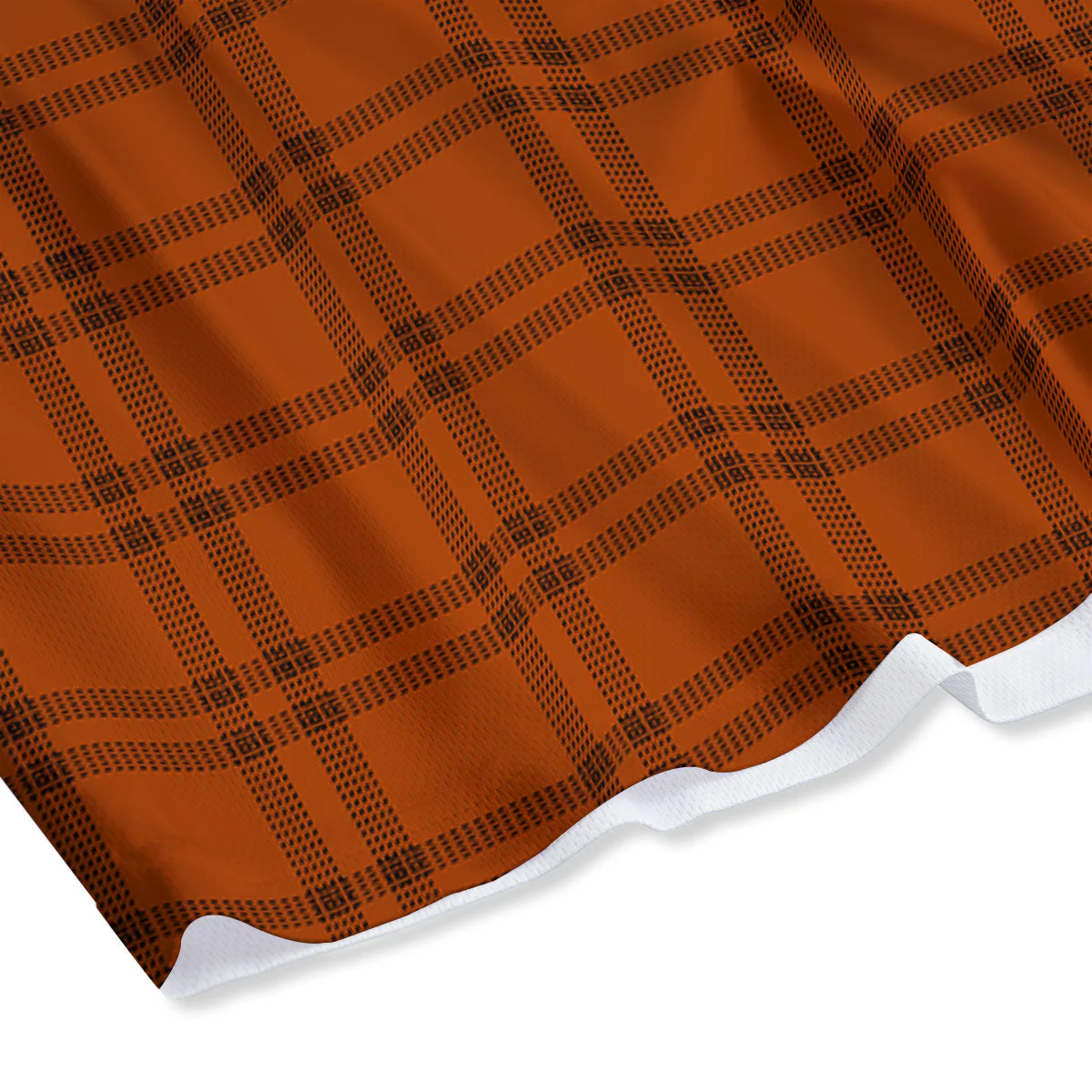 Tattersall Orange Print Pattern Mesh Shorts - Image 4