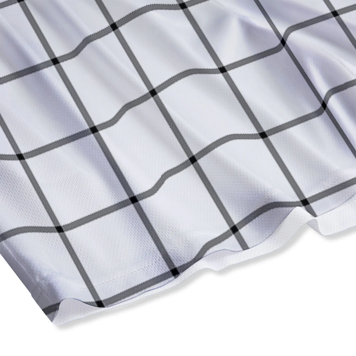 Tattersall White Print Pattern Mesh Shorts - Image 4