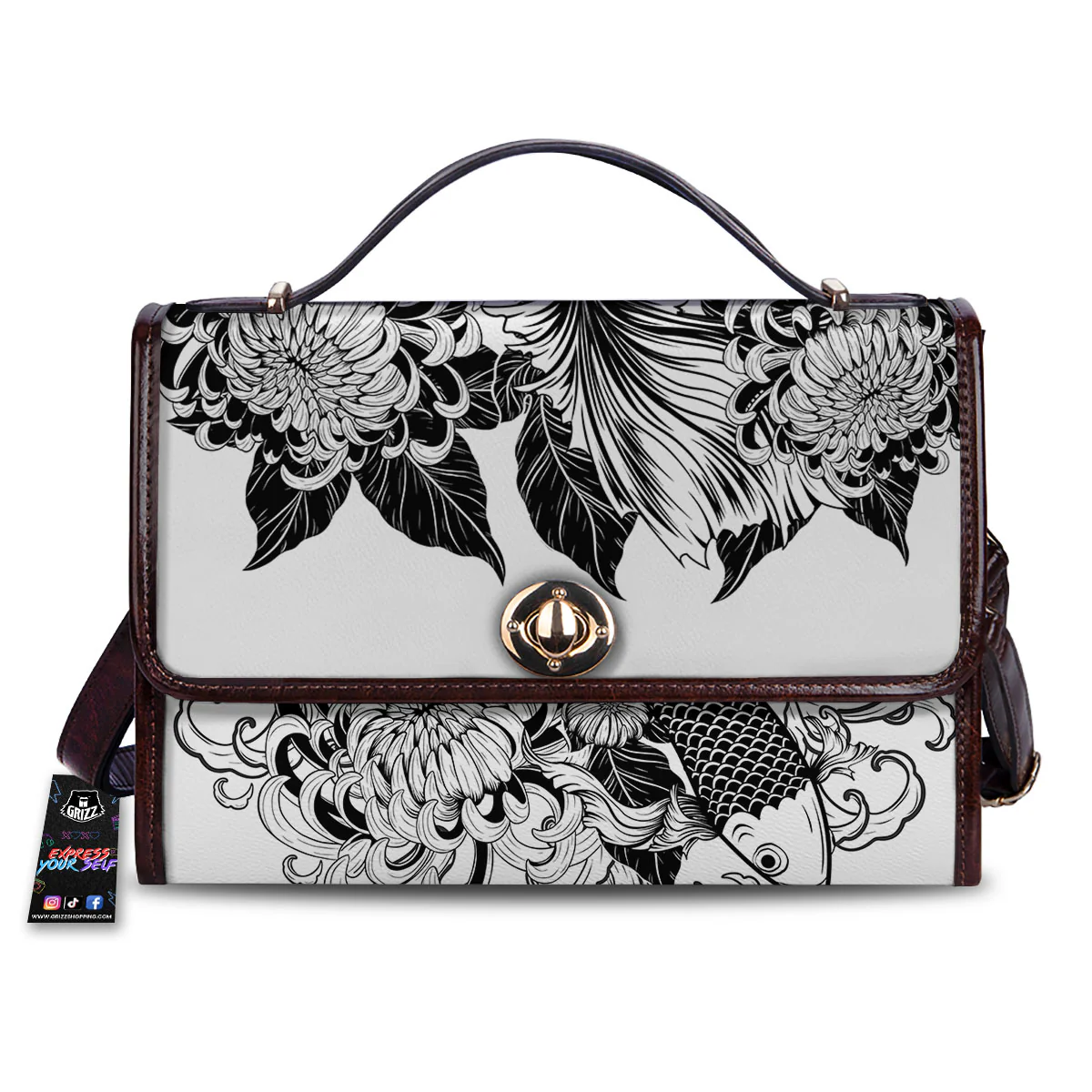 Tattoo Japanese Elemental Print Women's Satchel Bag