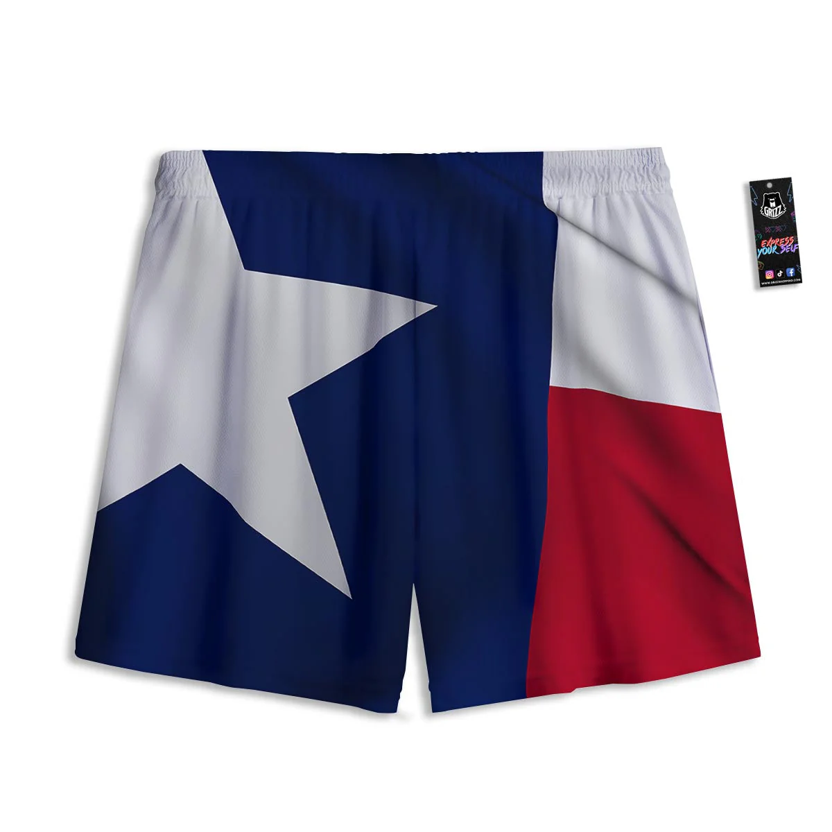 Texas Flag Print Mesh Shorts - Image 2