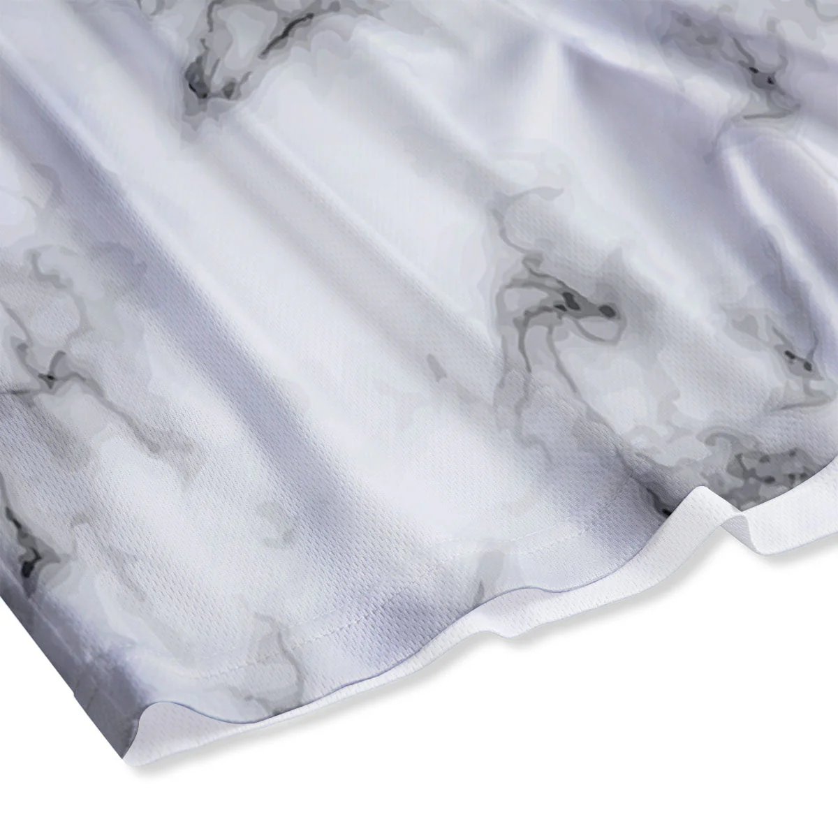Texture Grey Marble Print Mesh Shorts - Image 4