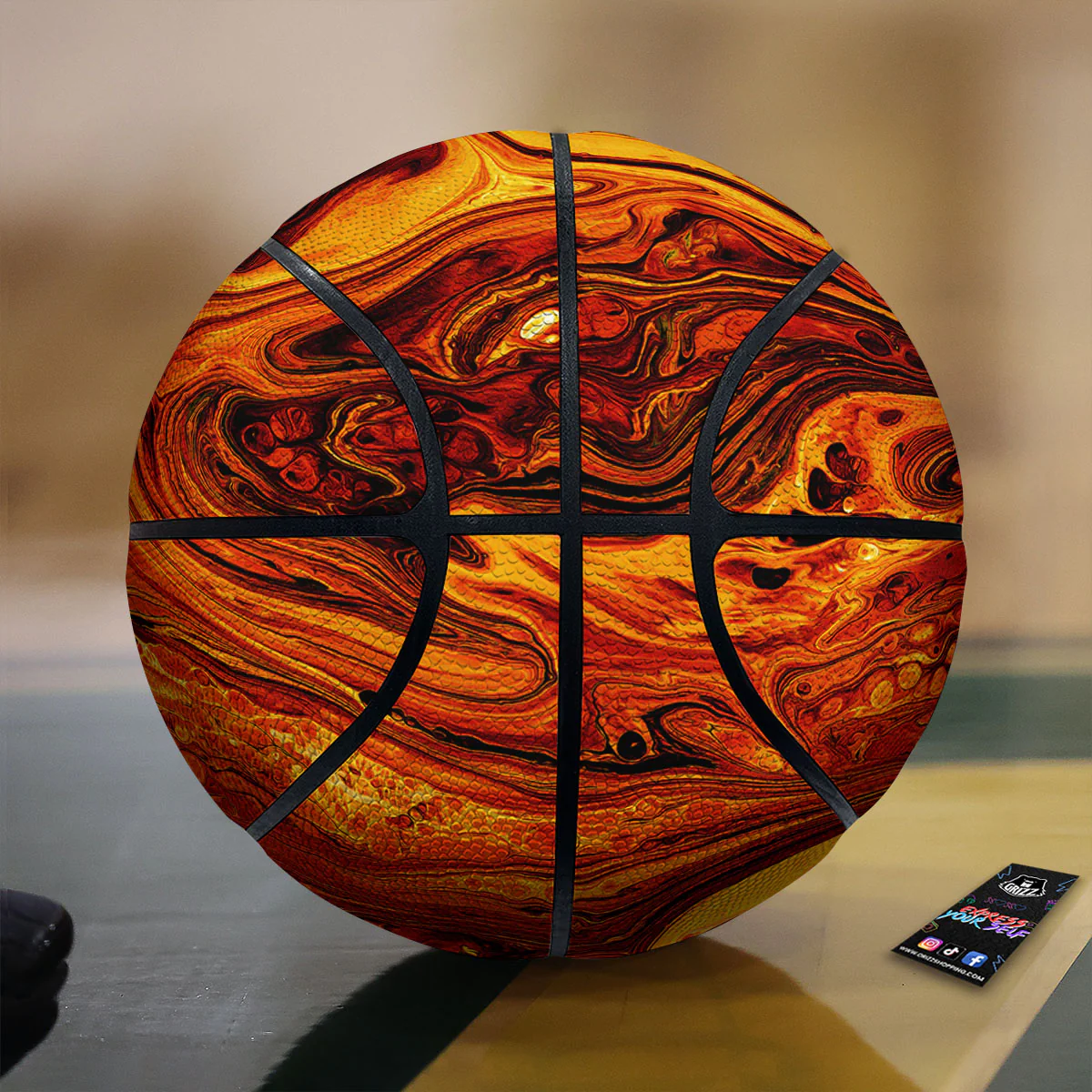 Texture Lava Print Basketball