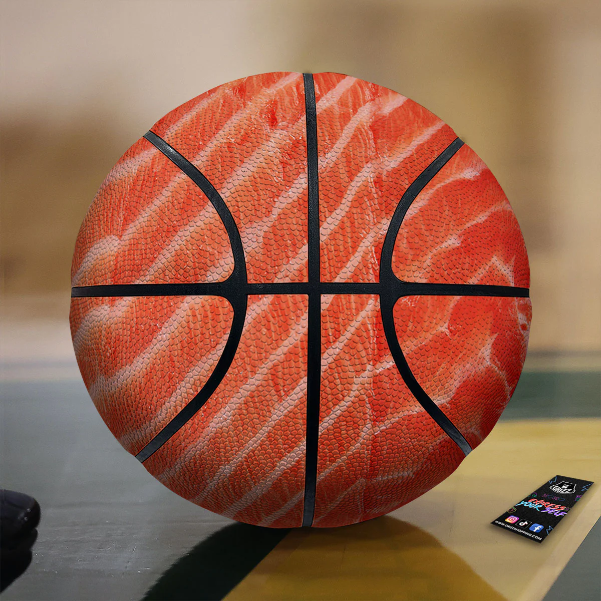 Texture Salmon Print Basketball