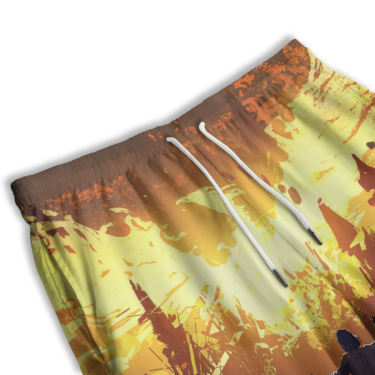 The Man And Phoenix Print Men's Athletic Shorts - Image 3