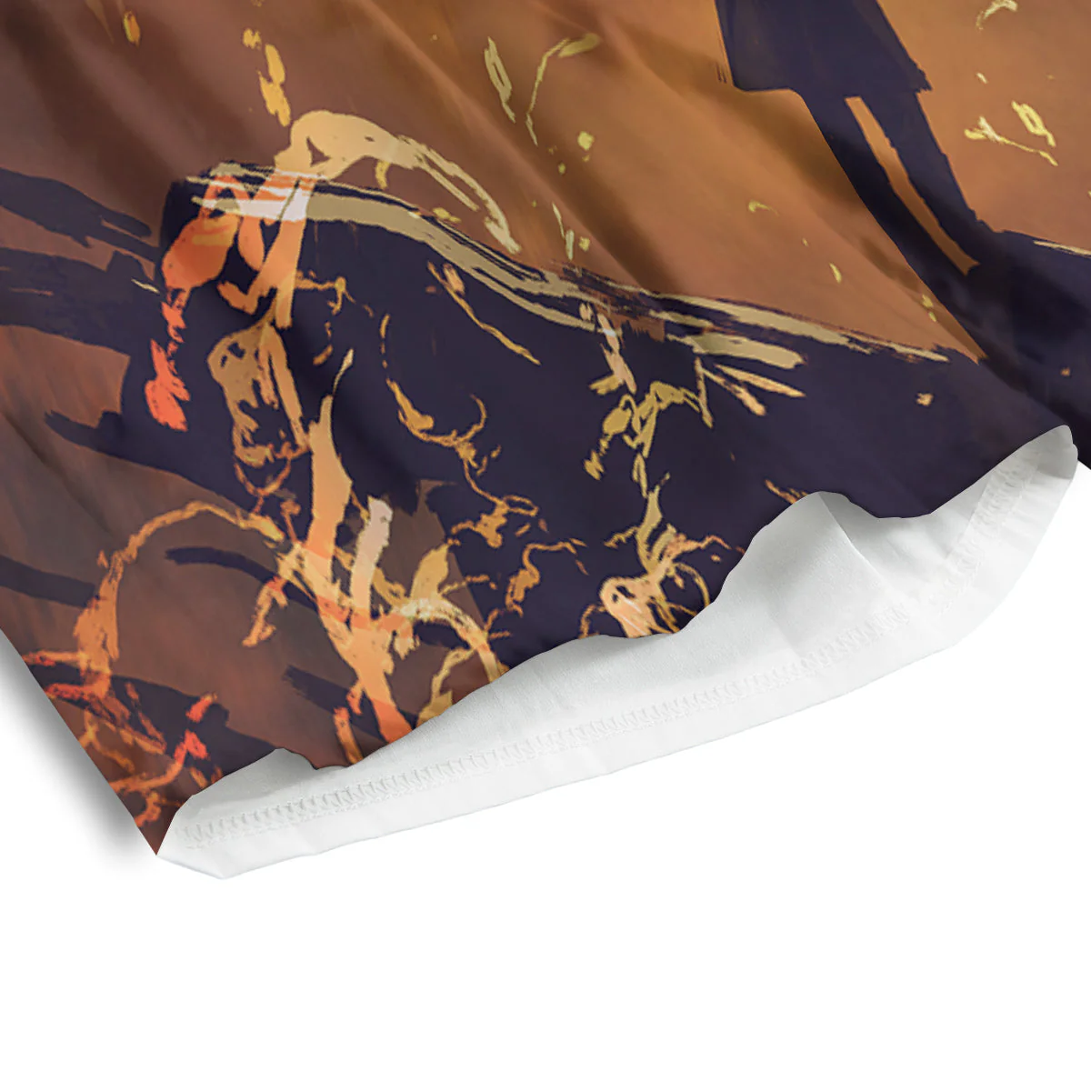 The Man And Phoenix Print Men's Athletic Shorts - Image 4