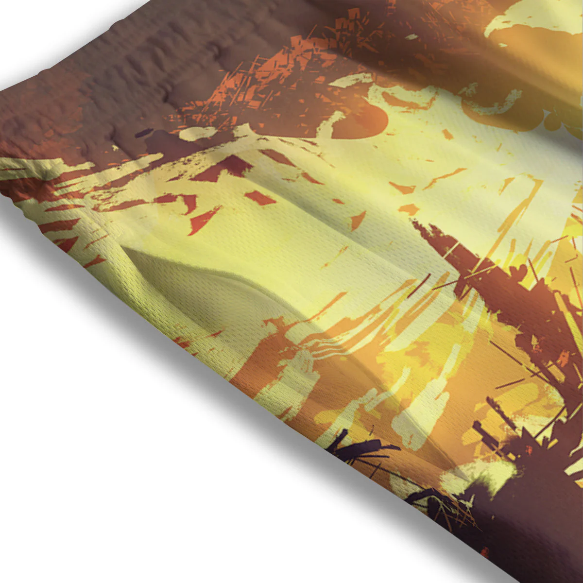 The Man And Phoenix Print Mesh Shorts - Image 3