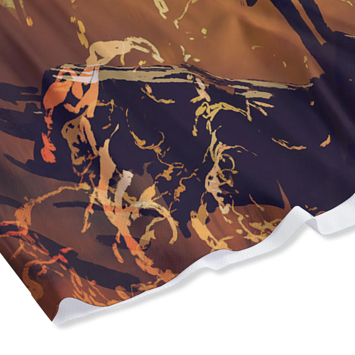 The Man And Phoenix Print Mesh Shorts - Image 4