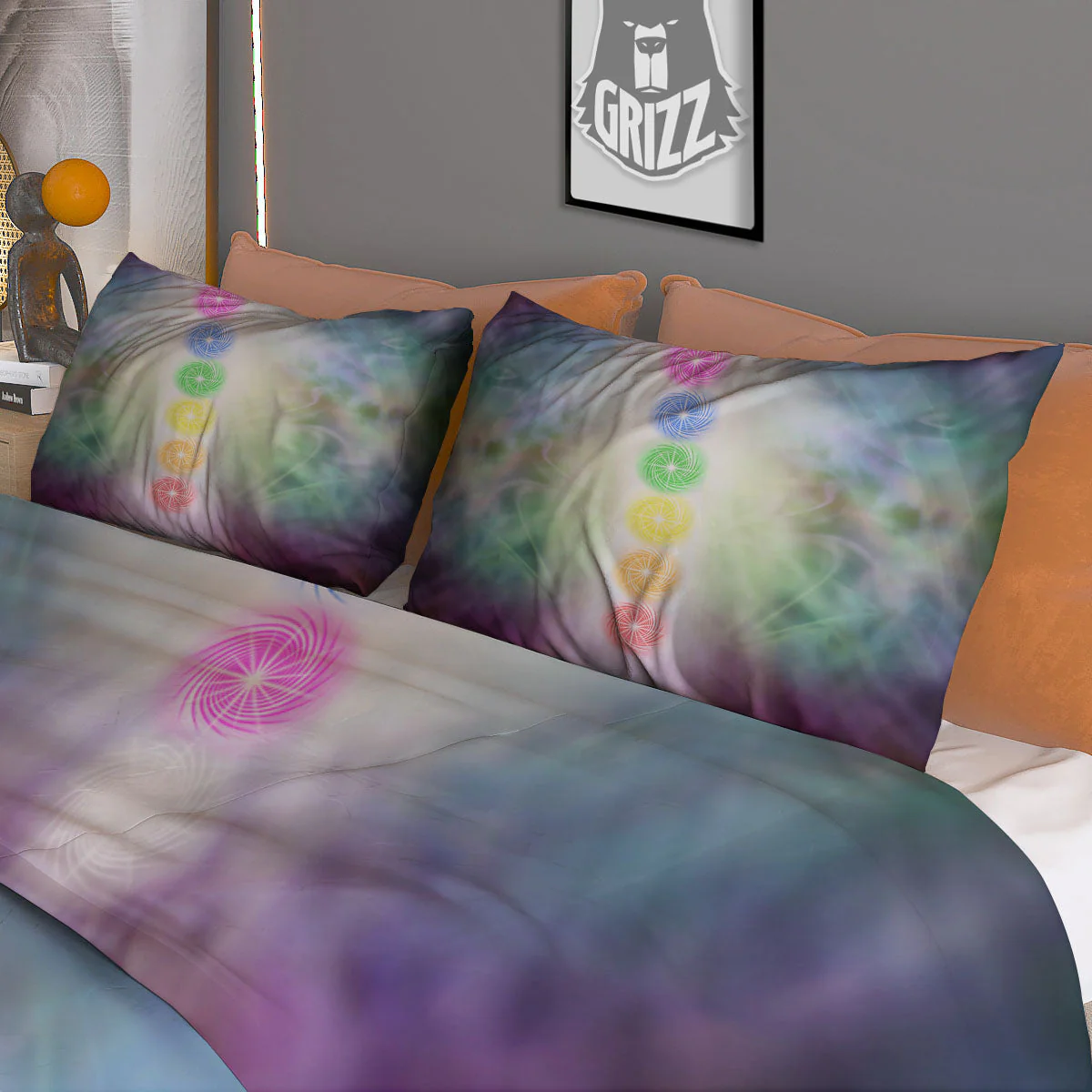 The Seven Chakras And Reiki Print Duvet Cover Bedding Set - Image 3