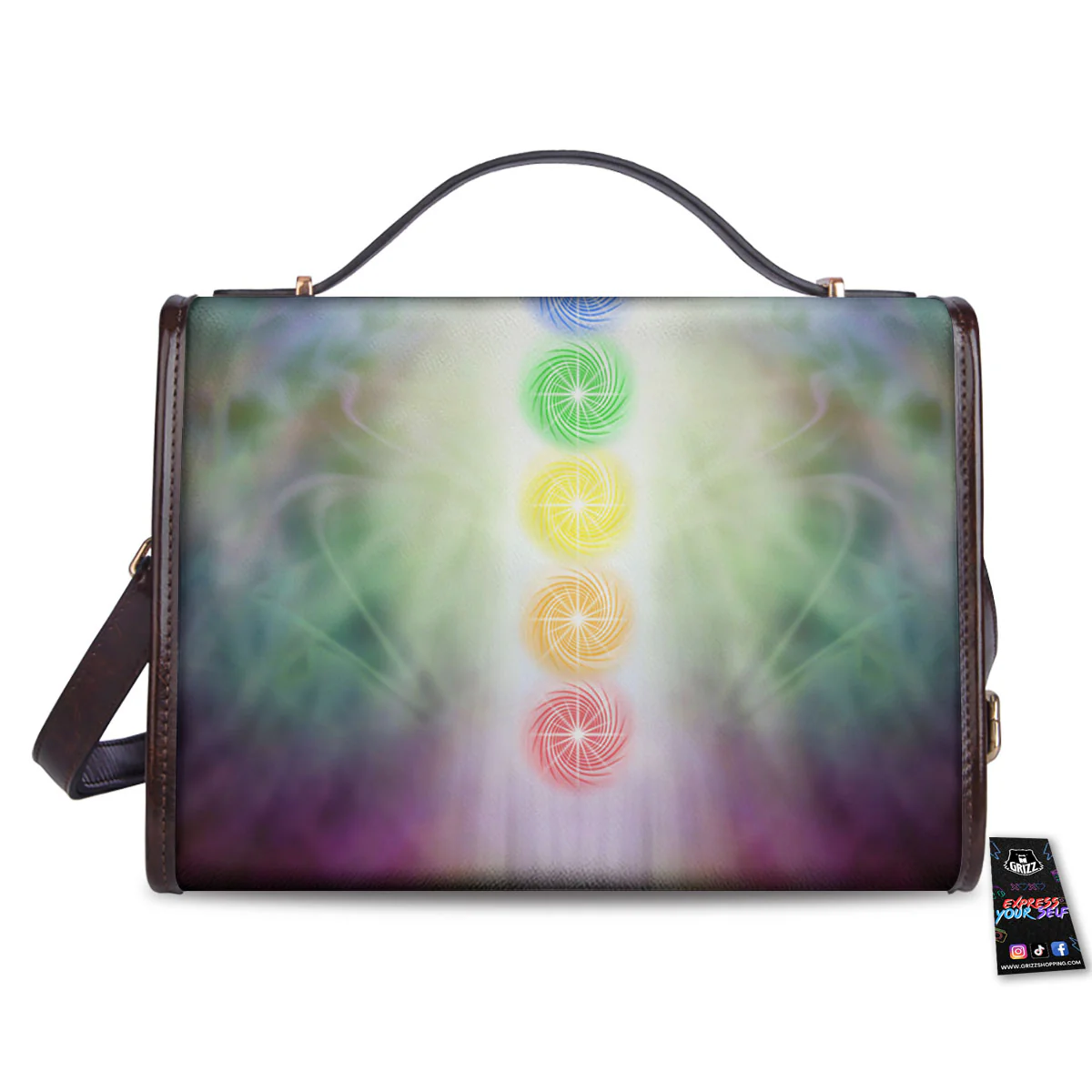 The Seven Chakras And Reiki Print Women's Satchel Bag - Image 2