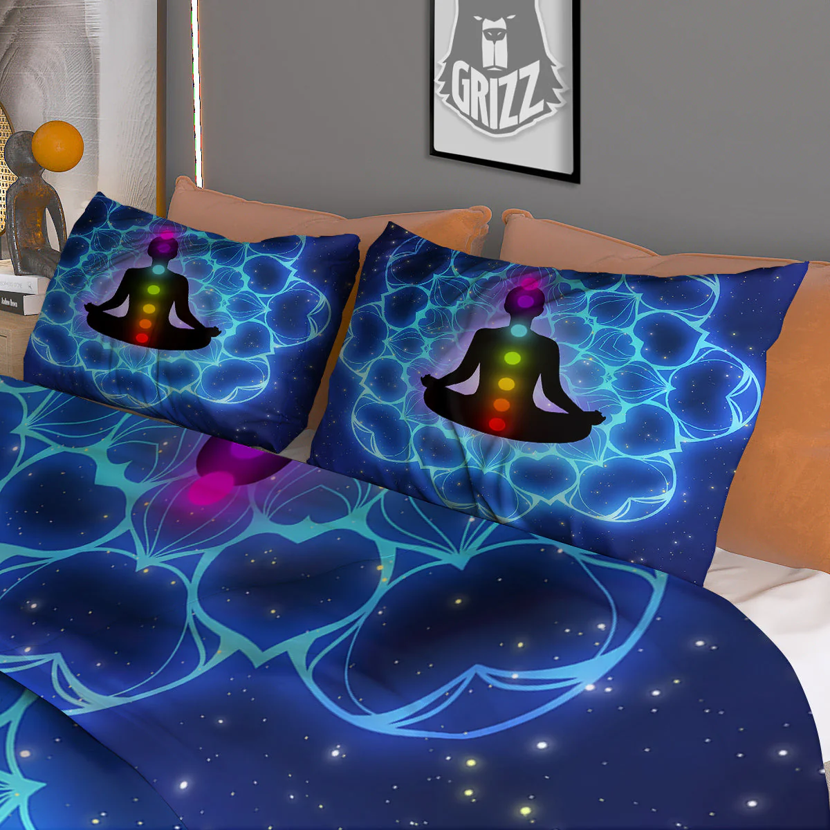 The Universe Chakras Print Duvet Cover Bedding Set - Image 3