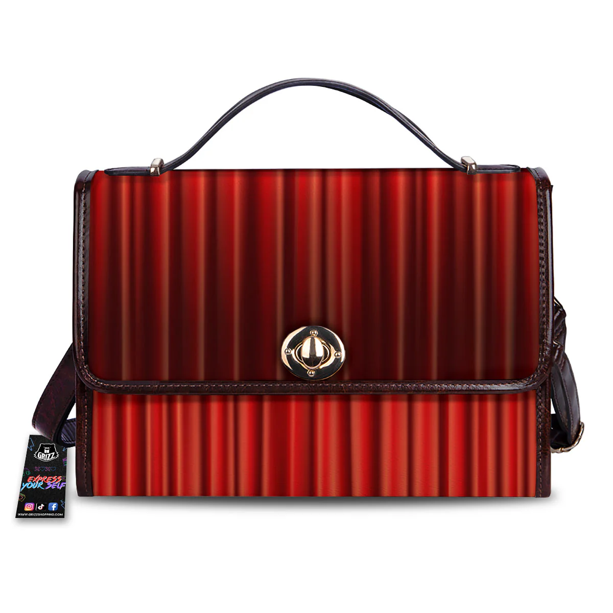 Theater Red Curtain Print Women's Satchel Bag