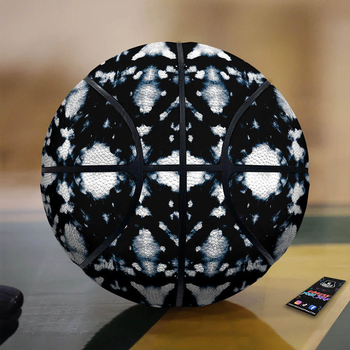 Tie Dye Black Backed Print Basketball