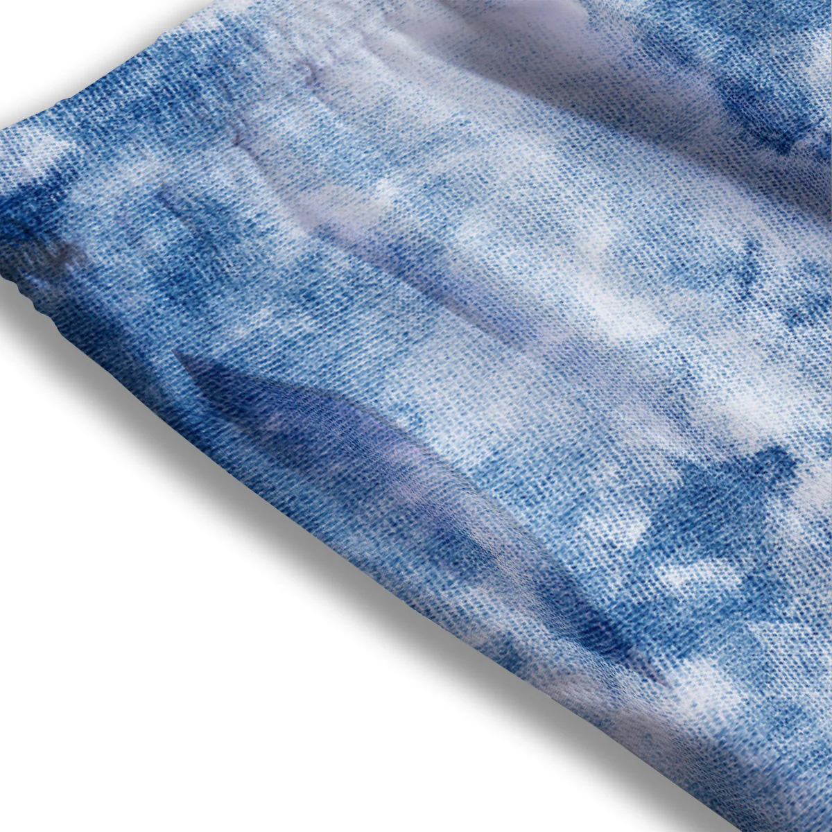 Tie Dye Blue Print Mesh Shorts - Image 3